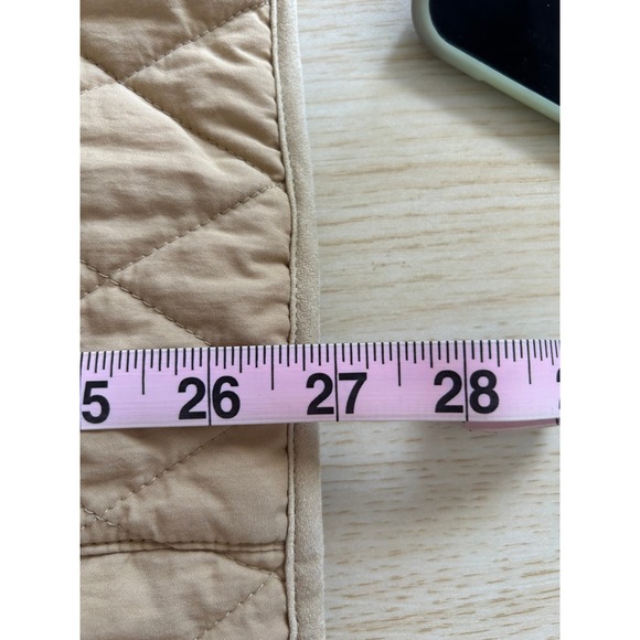 Vintage LL Bean Quilted Khaki Plaid Insulated Barn Coat Size Small - Picture 8 of 12